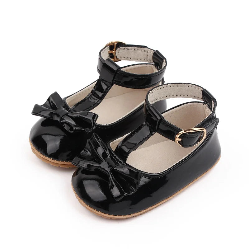 Baby girl summer princess dance party shoes ankle covered PU baby shoes