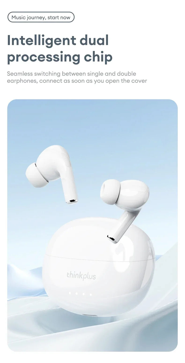 Lenovo LP5 PRO Wireless Bluetooth 5.4 Earphones TWS HiFi Sound Gaming Earbuds Sport headset Long Standby Touch Contol with Mic