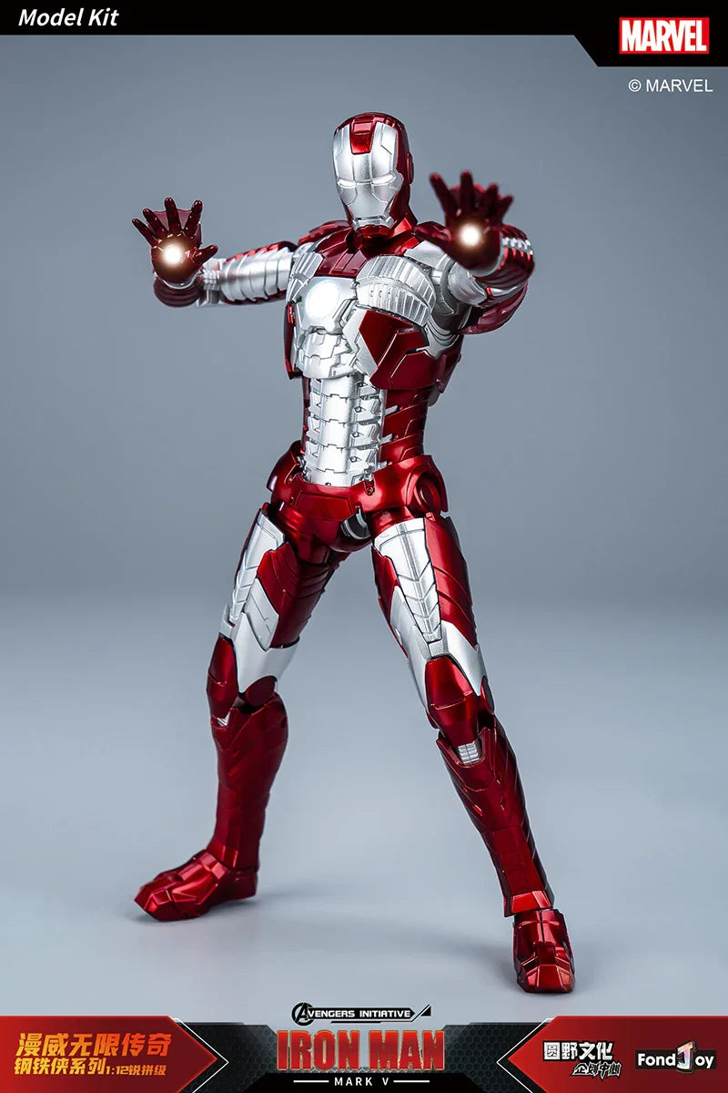 NEW Original Fondjoy Anime Figure Iron Man MK4 Model Kit 1/12 Infinity Saga Ironman Mark 4 Assembly ABS Joint Movable Kid Toys