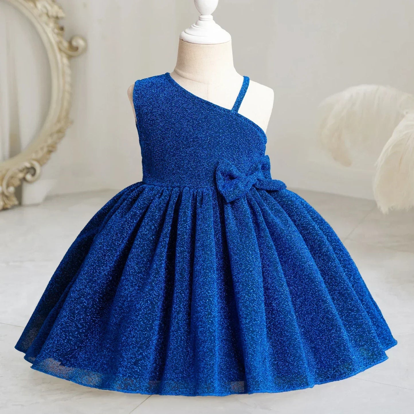Christmas Unicorn Children's Sequins Tutu Dress Girls Rainbow Wedding Birthday Party Princess Dress Performance Cosplay Costume