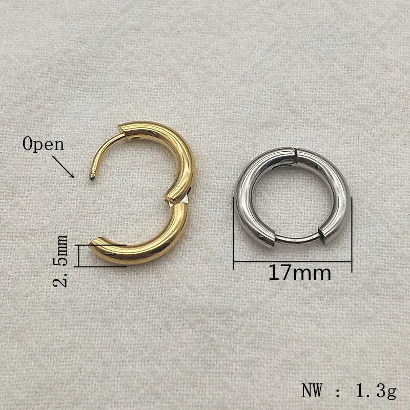 NEW ARRIVAL! 13/17/21mm 100pcs Stainless Steel Round Clasps&Hooks Earring Hooks Base For Handmade Earrings Parts DIY Accessories