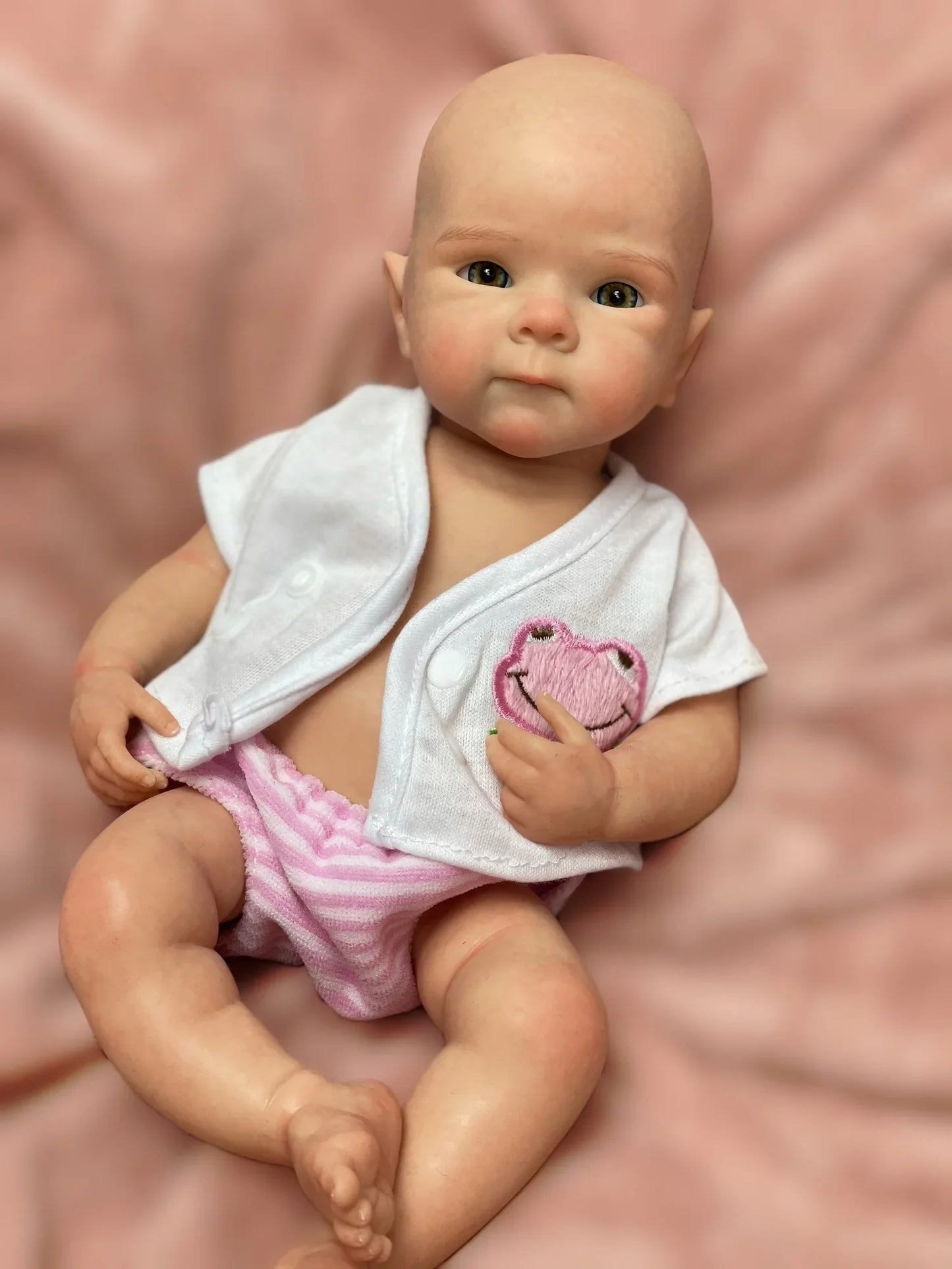 13Inch Open Mouth Full Silicone Bettie Bebe Reborn Girl With Painted Skin Newborn Baby Doll Lifelike Muñeca Reborn For Kids Gift