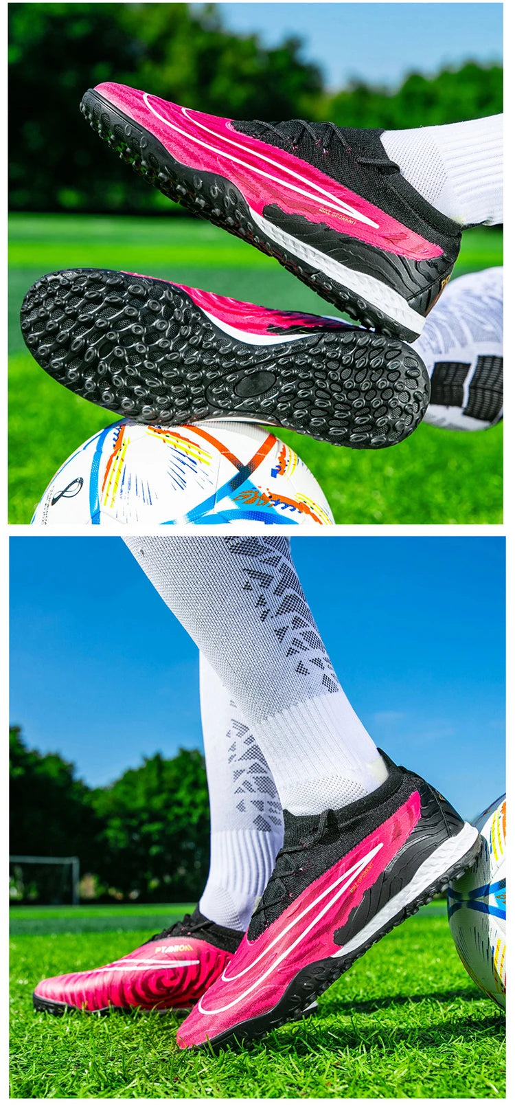 Soccer Shoes For Men Original Outdoor Sports Training Football Boots TF/FG Kids