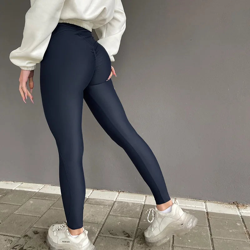 Fitness Women Letter Printed Slim Leggings High Waist Tight-fitting Legging Pants