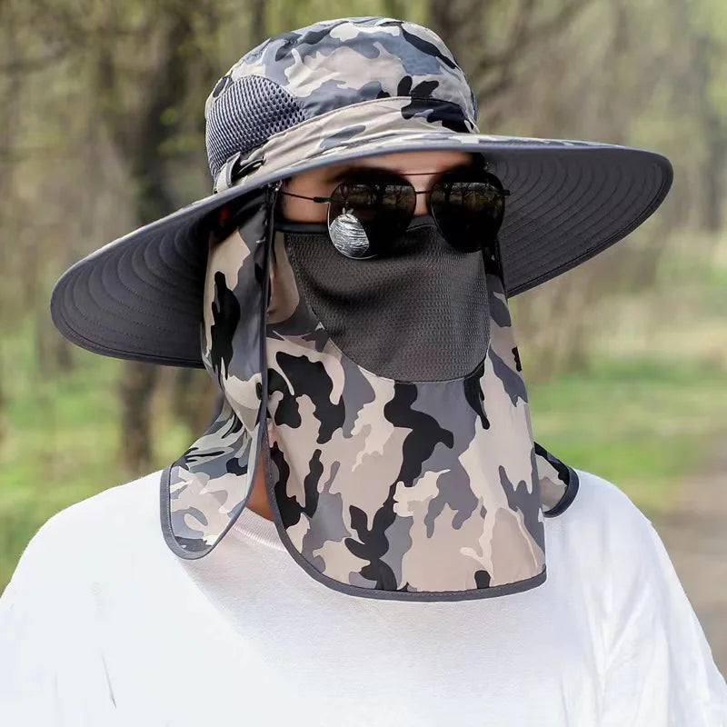 Sun Hats UV Protection Outdoor Hunting Fishing Cap for Men Women Hiking Camping