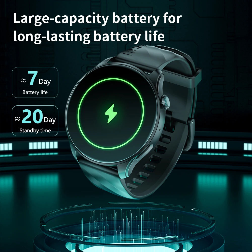 KUMI GW3 Pro Smartwatch 1.43" AMOLED IP68 Waterproof Bluetooth 5.2 Fitness Tracker Heart Rate Blood Oxygen Monitor