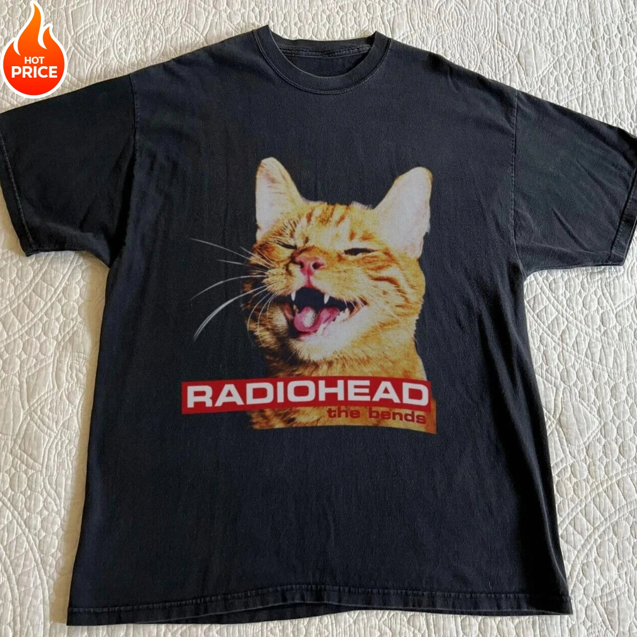 Summer New Men's T-shirt Radiohead The Bend Funny Short-sleeved Black Shirt T-shirt Retro Fashion Unisex Short-sleeved Top