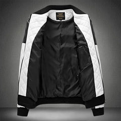 Men Casual Classic Motorcycle Thick Pu Coat Winter Black White