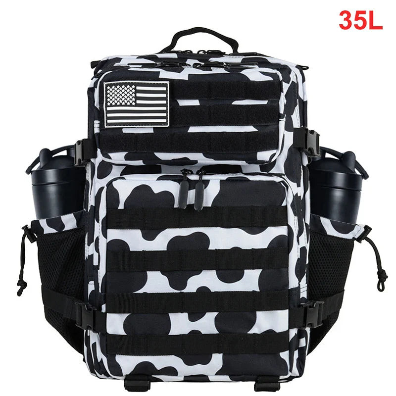 35L Tactical Backpack for Women Men Molle Outdoor Travel Camping Hiking Bag Sports Weekend Athlete Gym Rucksack Dual Cup Holders