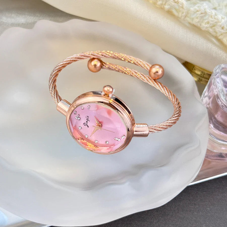 New Gradient Fresh Style Starry Sky Sunset Color Ladies Watch Student Fashion Bracelet Open Quartz Wristwatch