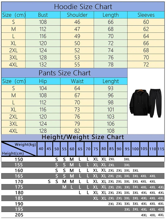 2025 New in Men's Sportswear Solid Color Hoodie + Sweatpants Urban Casual Fashion Tracksuit Fall/winter Comfort Warm Soft Outfit