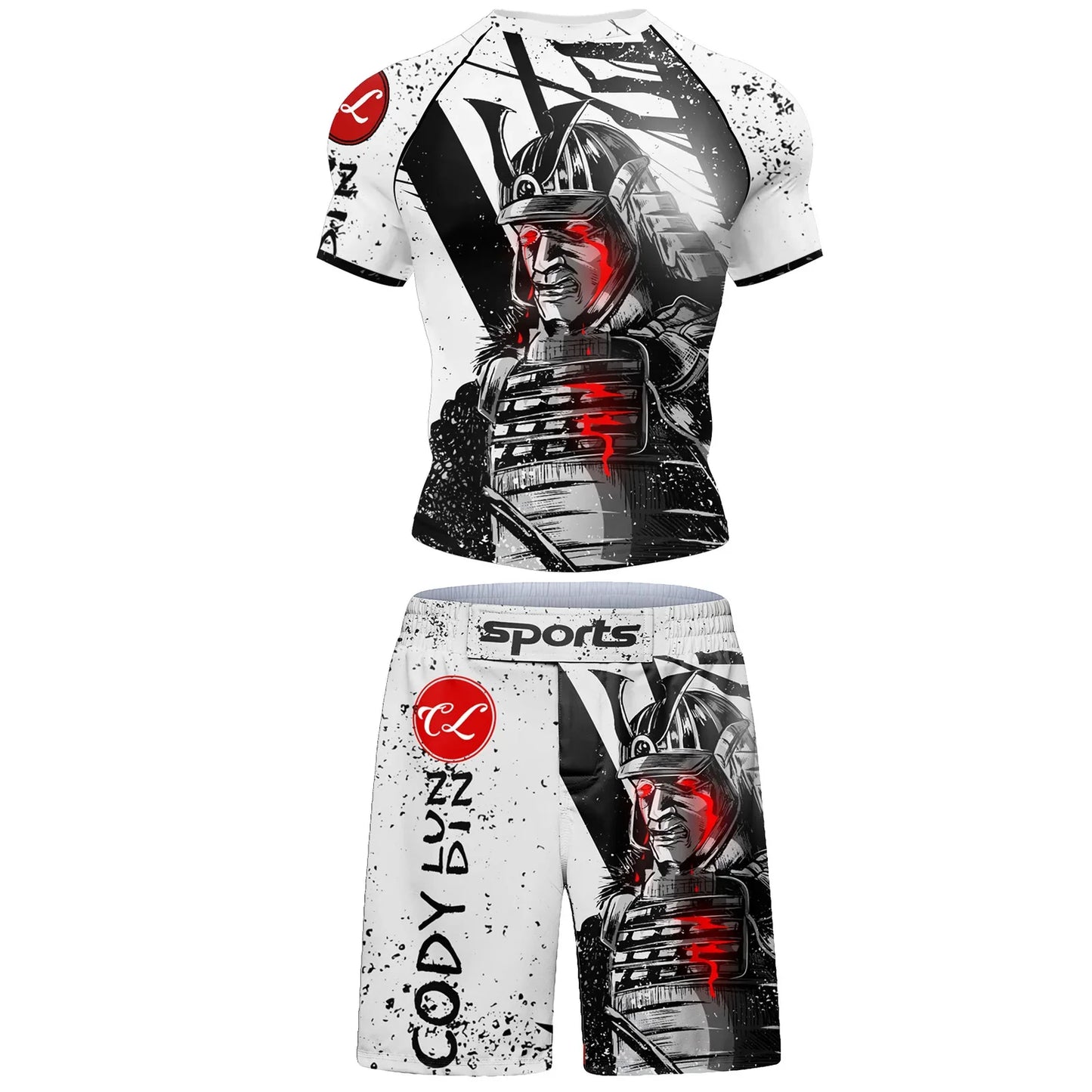 Popular Beach Surf Wear Short Sets For jiu jitsu Bjj No Gi Rashguard+Grappling Shorts Cool Westling stretchy Running Gym Clothes