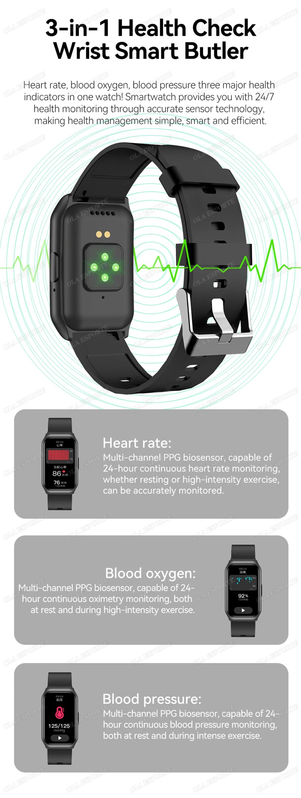 Smart Watch Women Men  AMOLED Screen Health Heart Rate Monitoring Bluetooth Call IP68 Waterproof Outdoor Sport Call Smartwatch