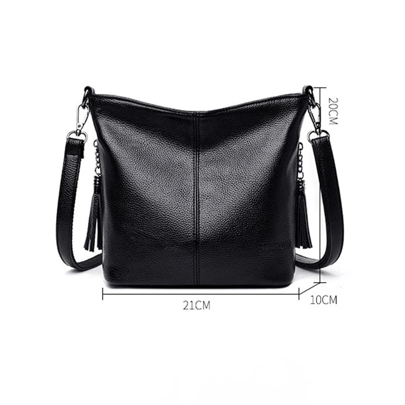 Tassels Women Hand Crossbody Bags for Female Leather Crossbody Luxury Purses