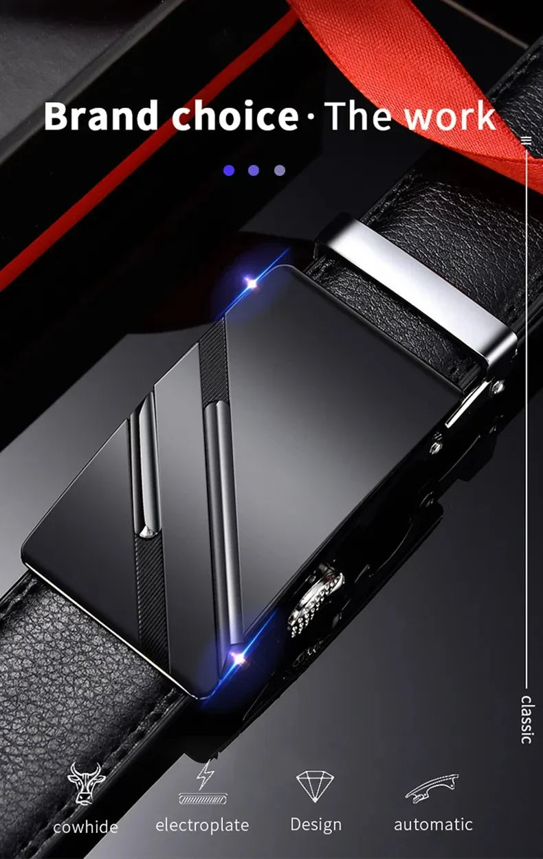Belts Famous Brand Designer Belt Men Plus Size 130 140 150 160 170cm High Quality PU Leather Luxury Belts Metal Automatic Buckle