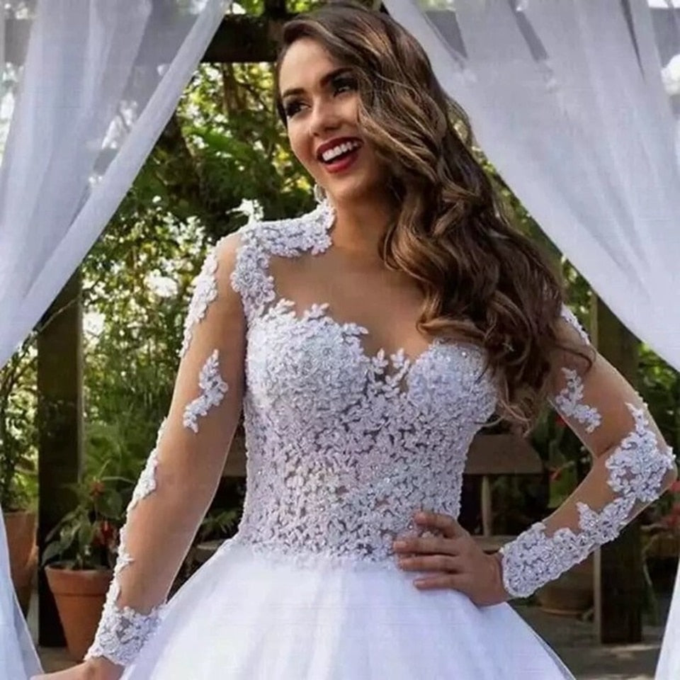 White Bridesmaid Dresses: white  and Ivory Women Long Train Wedding Dress