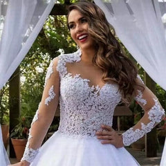 white  and Ivory Women Long Train Wedding Dress