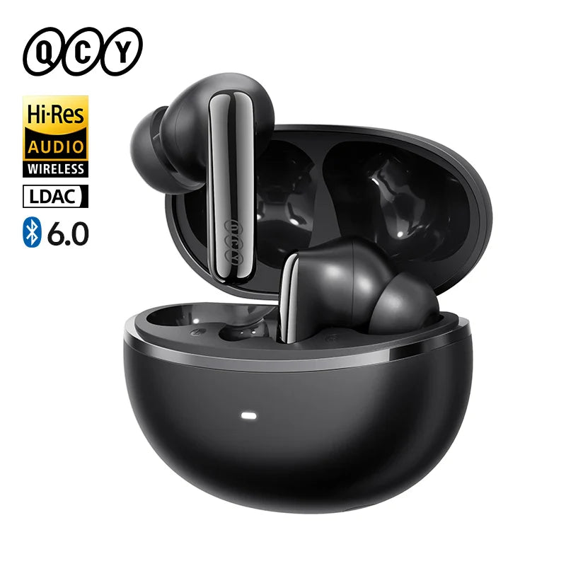 QCY HT18 MeloBuds N70 Wireless Earbuds Bluetooth 6.0 Hi-Res LDAC Earphones Adaptive ANC Dual-driver Headsets in-Ear Detection