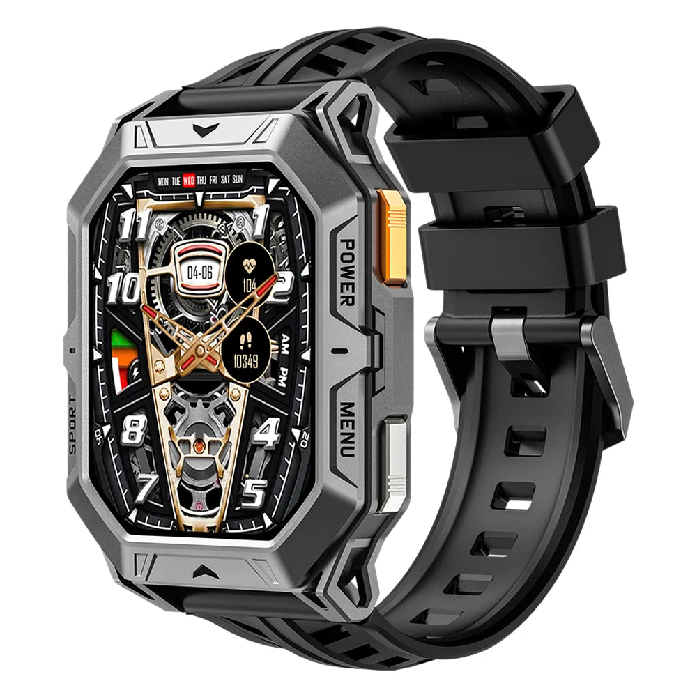 MISIRUN Smart Watch 1000mAh Battery 2.13 Inch AMOLED Screen Men Watch Compass 1ATM Waterproof Bluetooth Call Sports Smartwatch