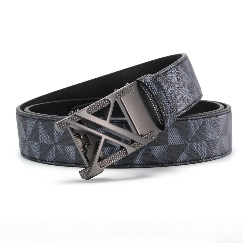 Cowhide and leather men's belt, fashionable casual luxury brand jeans belt, multifunctional design men's belt