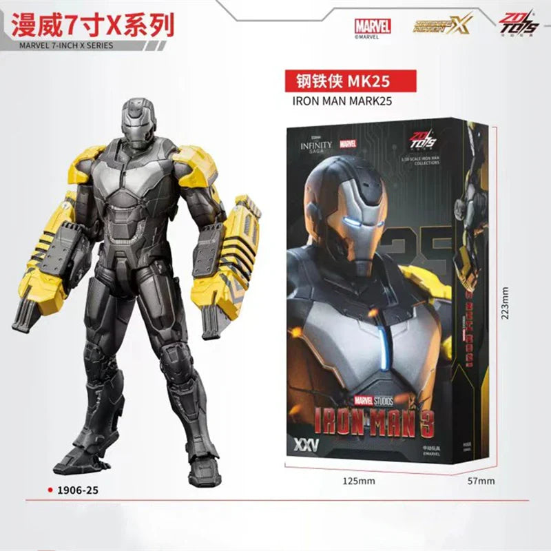 1:10 ZD Toys Iron Man MK38 Igor MK25 Striker MK26 Gamma MK36 Peacemaker MK40 MK15 Sneaky Action Figure Collections Gift