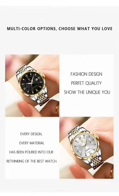 POEDAGAR Luxury Woman Watch Waterproof Stainless Steel Luminous Date Ladies Watch Fashion Simple Casual Women’s Quartz Watches