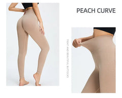 Seamless High Waist Nude Yoga Pants Women's Honey Peach Hip Lifting Tight Fitness