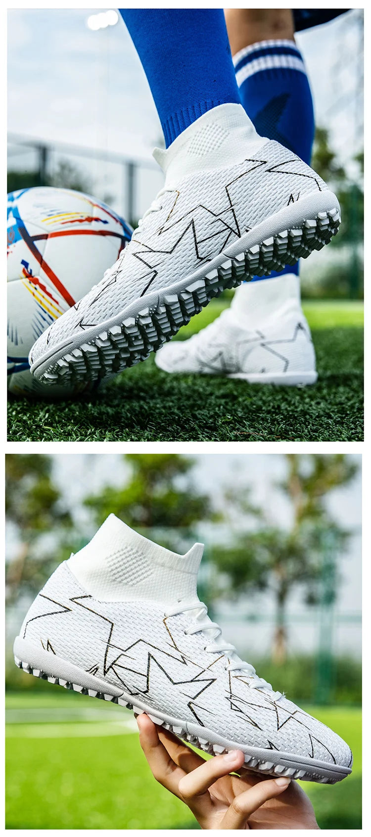 Outdoor Men Breathable Soccer Shoes Cleats Training Football Boots Match Sneakers
