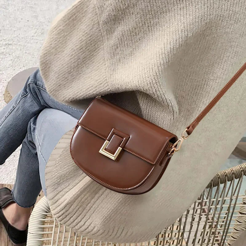 Women Genuine Leather Shoulder Bag Female Fashion Crossbody Bag Casual