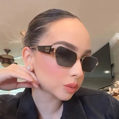 Sunglasses Women Metal Frame Glasses Fashion Brand Designer Vintage Eyewear