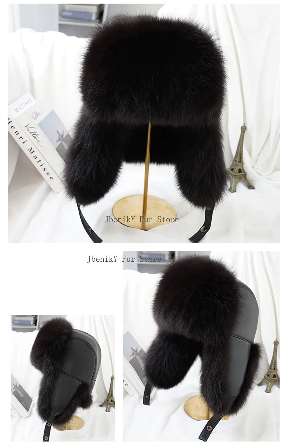 2025 Cap 100% Raccoon Dog Full Fur Fox Fur Hat Men's Fur Ear Protection Winter Thickened and Warm Russian Hat Men's Trend