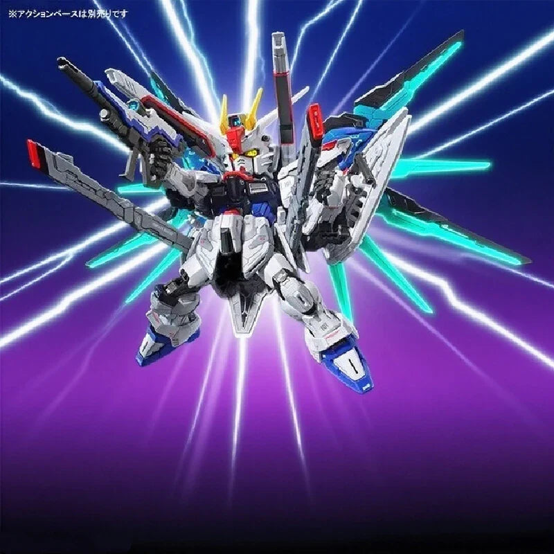 In Stock MGSD ZGMF-X10A Q-Version Assembly Model Kit  Action Figure Exquisite Desktop Decorations Kids Educational Toys Collect