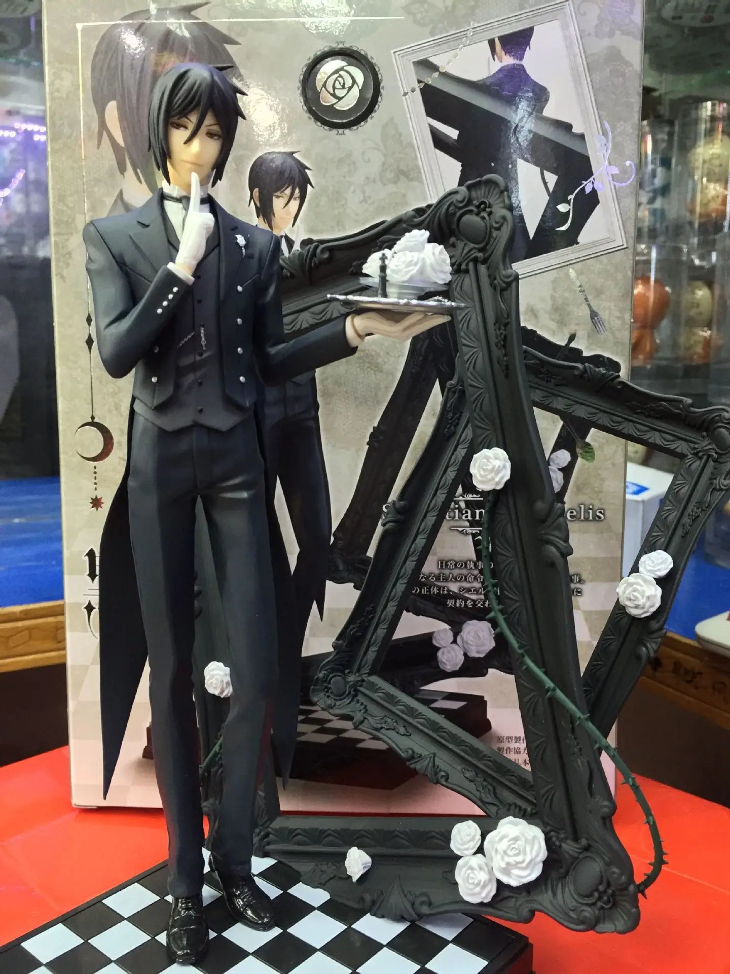 Black Butler Ciel Phantomhive Sebastian Michaelis Anime Figure Model Statue Boys Collection Desktop Decoration Ornament Toy Gift