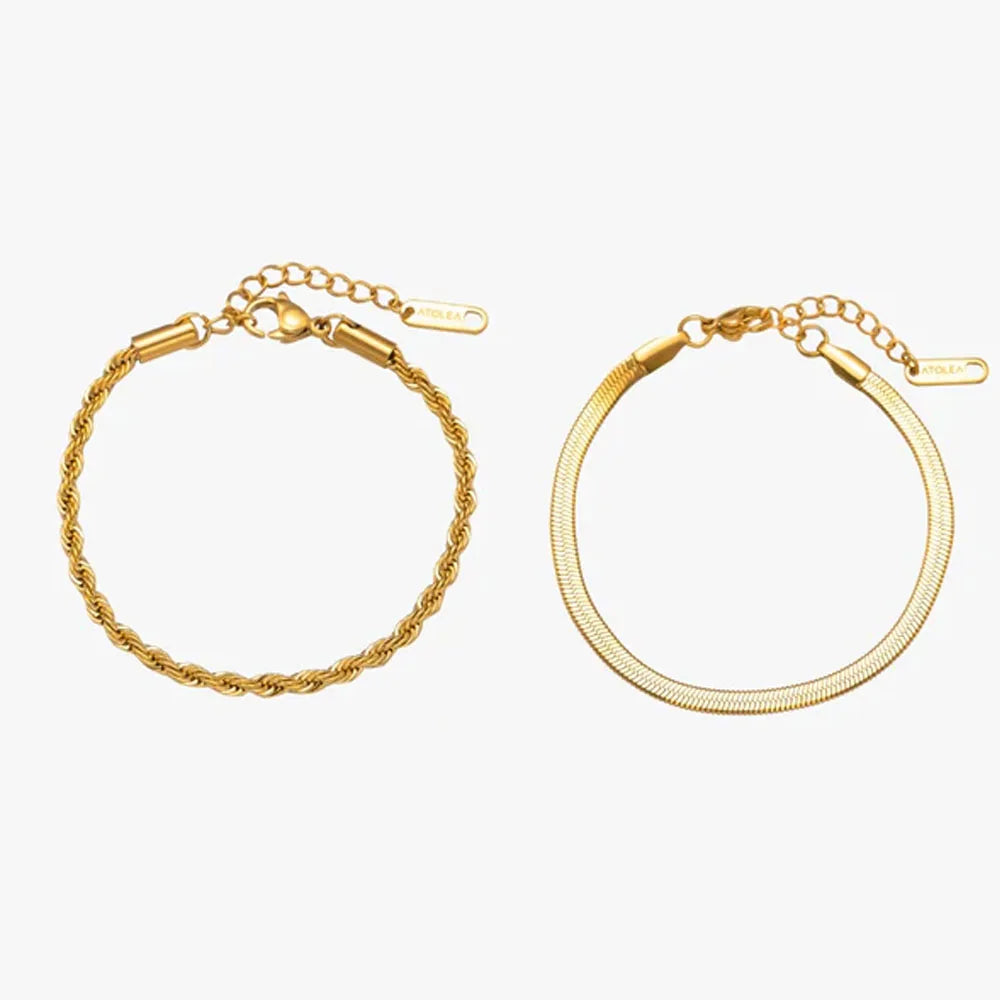 Stainless Steel Heart or Round Pendant Chain Bracelet jewelry