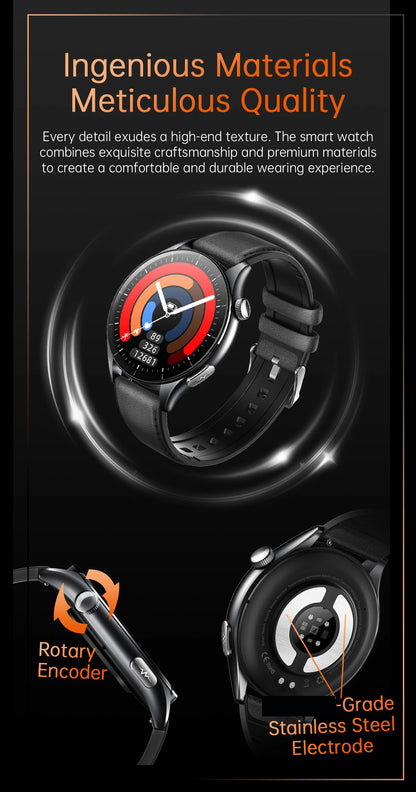 2025 New ECG+PPG Health Diagnosis Smartwatches Men Women Clock Uric Acid Lipid BP Heart rate Tracker NFC Sports Smart Watch IOS