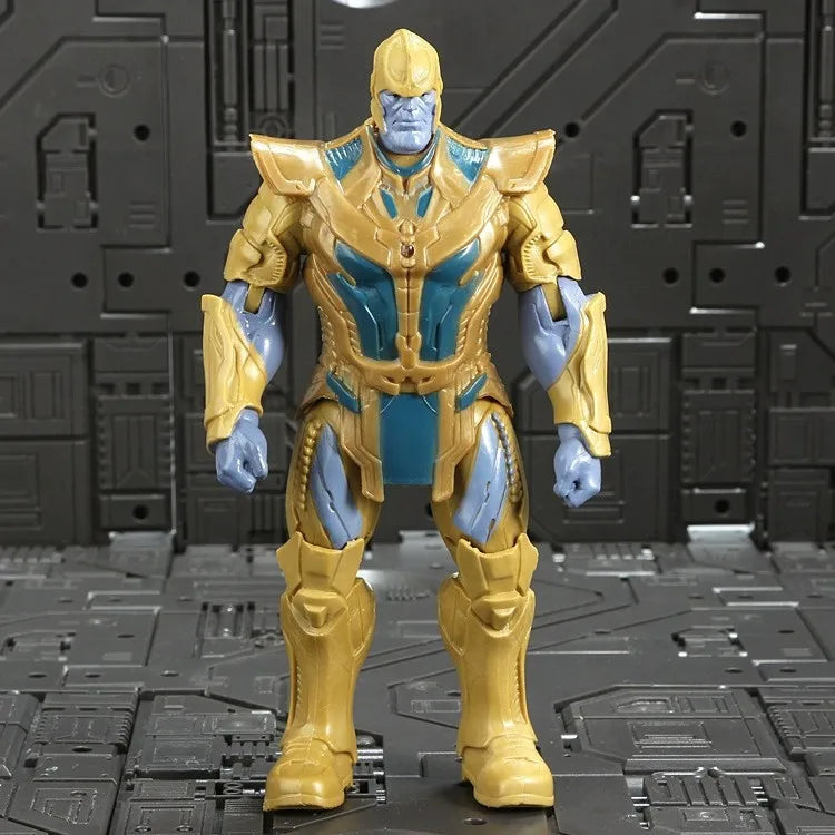 17 Cm Children Toys Marvel Anime Figures Spiderman Hulk Action Figure Iron Man Cartoon Kids Toy Christmas Gift Glow Doll Hobbies