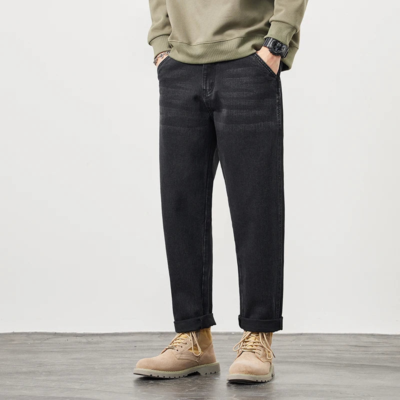 Black Jeans For Men Baggy Pants Loose Fit Harem Pants Streetwear