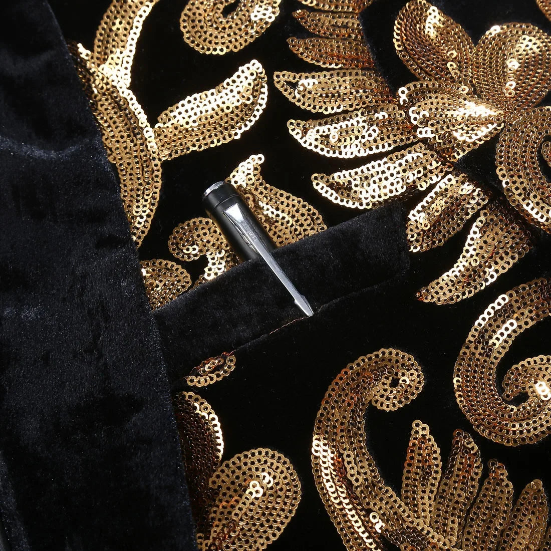 Beach Wedding Outfit Men: Men's Gold Velvet Fashion Elegant Casual Wedding