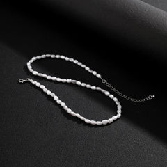 Simple Imitation Pearl Necklace for Women Man Teens Fashion Punk Hip Hop Choker