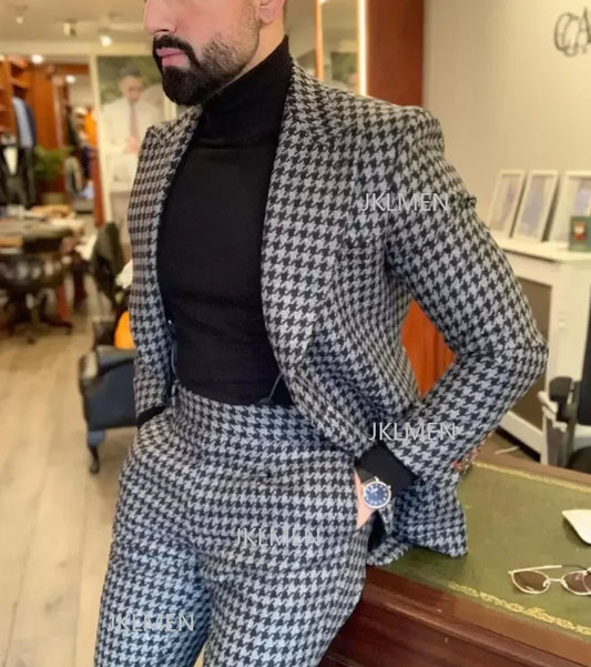 Beach Wedding Outfit Men: Mens Suits 2PCS Wedding Tuxedos Vintage Fit Formal