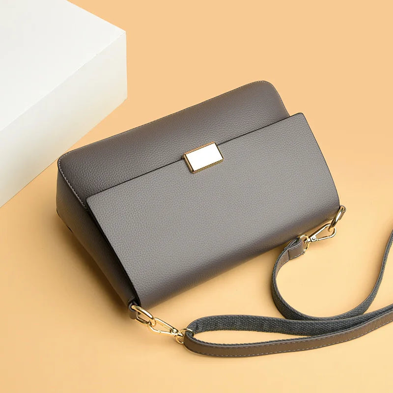 Leather Girls Crossbody Women Shoulder Bags Big Size Capacity