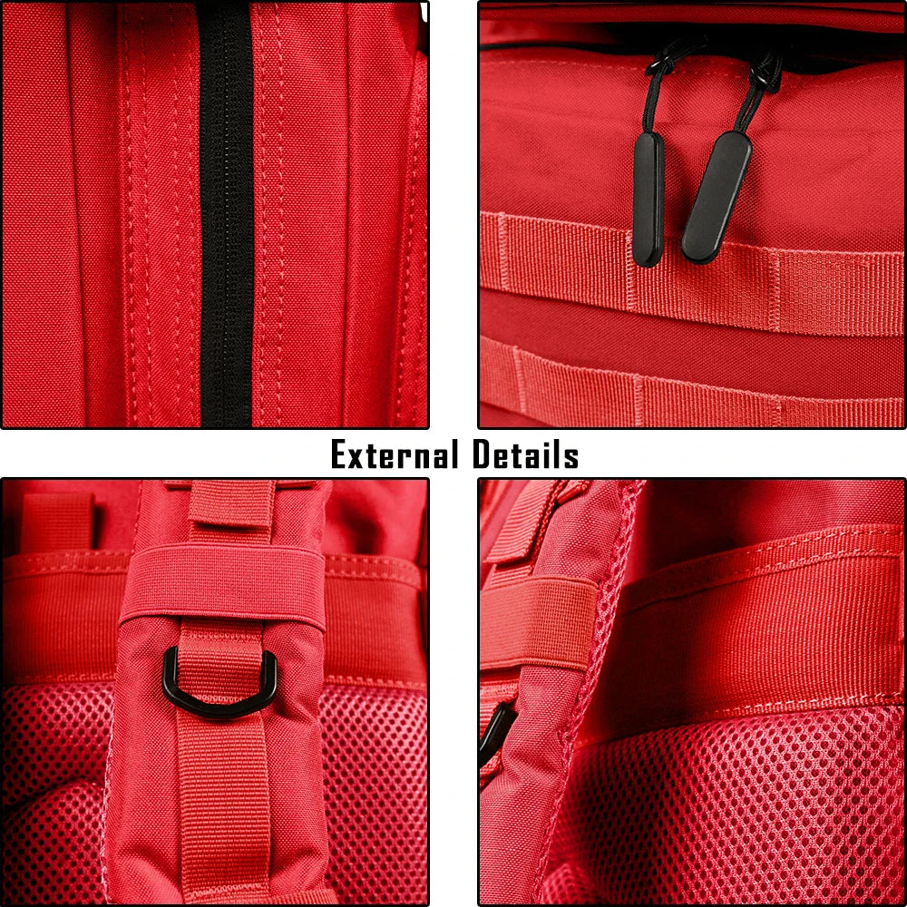 45L Meal Prep Management Backpack Gym Tactical Waterproof Insulated Lunch Cooler Bag Hiking Camping Travel Rucksack