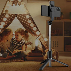 Phone Selfie Stick 1045mm Wireless Bluetooth LED Fill Light Extended Stable tripod