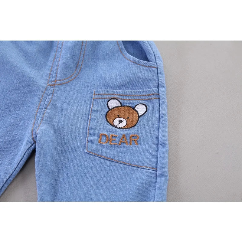 Baby New Summer Cartoon Clothing Children Boy Girls cartoon Printe Bear T Shirt Shorts 2Pcs/sets Kids Infant Toddler Cacual