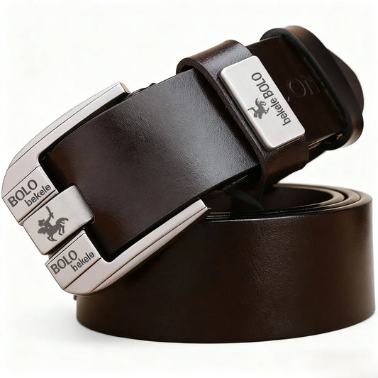 Famous Cowskin Luxury Brand Designer High Quality Alloy Pin Buckle Belts for Jeans Original Real Genuine Leather Belt for Men