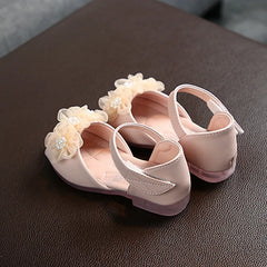 Children Sandals Pearl Flower Fashion Princess Shoes Girls Sandal Party Beach Baby Flats Casual Shoes