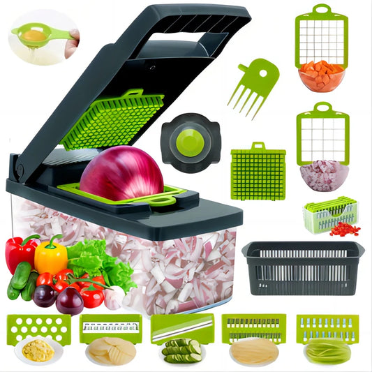 16 in 1 Multifunctional Vegetable Chopper Onion Chopper Handle Food Grate Food