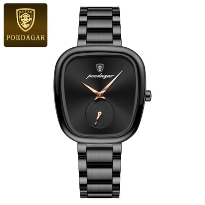 POEDAGAR Luxury Elegant Watch For Woman Waterproof Stainless Steel Quartz Women's Watches Simple High Quality Ladies Wristwatch