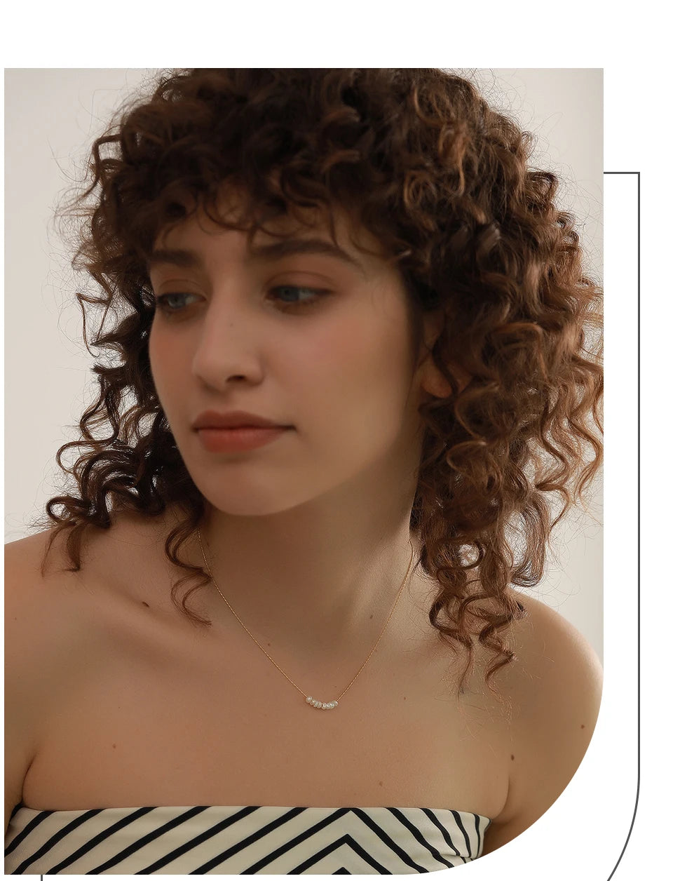 Tarnish Free Natural Pearl Beads Chic Exquisite Necklace Thin Chain Stainless