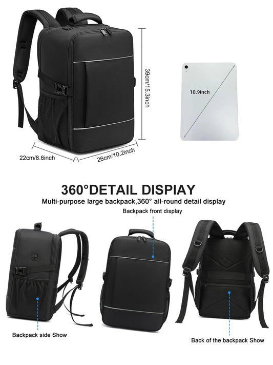 travel backpacks 40x20x25 ryanair cabin bag Unisex Carry-On Suitcase.15.6-inch Laptop Backpack For School,night reflective strip